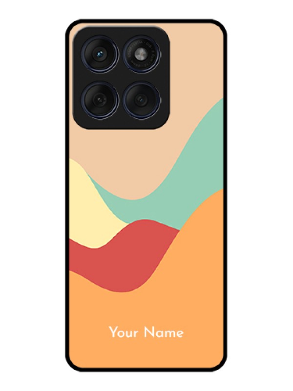 Custom Edge 60 Fusion Custom Glass Phone Case - Ocean Waves Multi - Colour Design