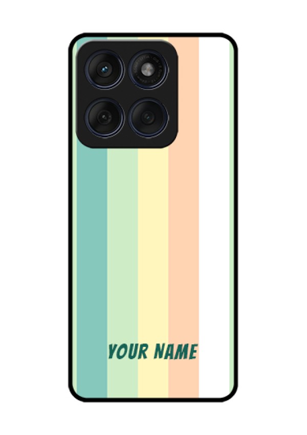Edge 60 Fusion Custom Glass Phone Case - Multi - Colour Stripes Design