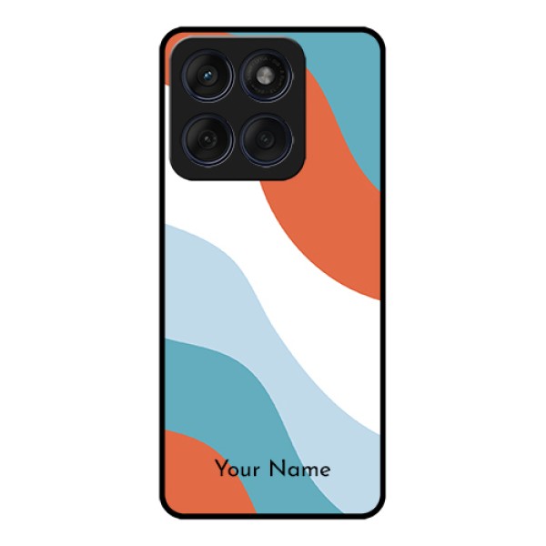Edge 60 Fusion Custom Glass Phone Case - Coloured Waves Design