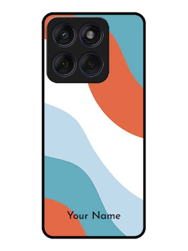 Custom Edge 60 Fusion Custom Glass Phone Case - Coloured Waves Design