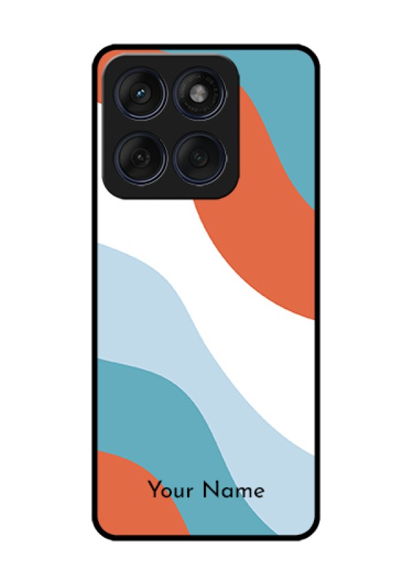 Edge 60 Fusion Custom Glass Phone Case - Coloured Waves Design