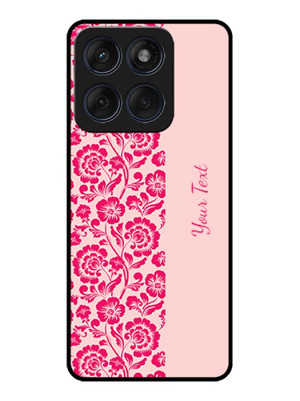Custom Edge 60 Fusion Custom Glass Phone Case - Attractive Floral Pattern Design