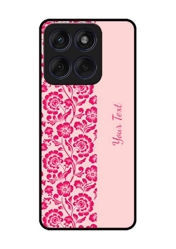 Edge 60 Fusion Custom Glass Phone Case - Attractive Floral Pattern Design