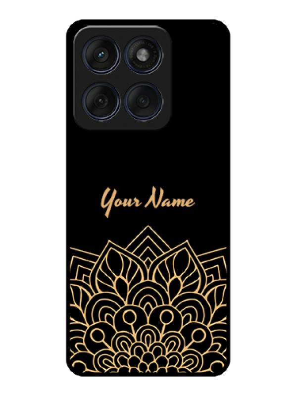 Custom Edge 60 Fusion Custom Glass Phone Case - Golden Mandala Design