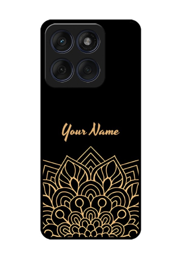 Edge 60 Fusion Custom Glass Phone Case - Golden Mandala Design