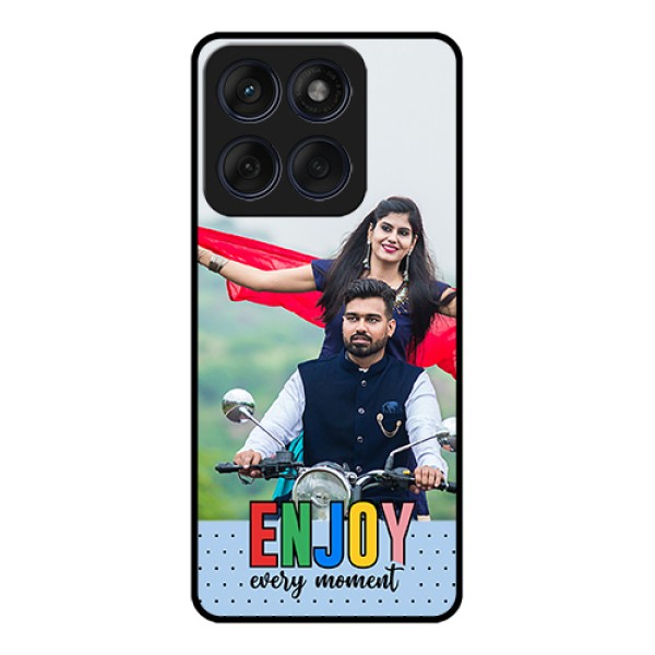 Edge 60 Fusion Custom Glass Phone Case - Enjoy Every Moment Design