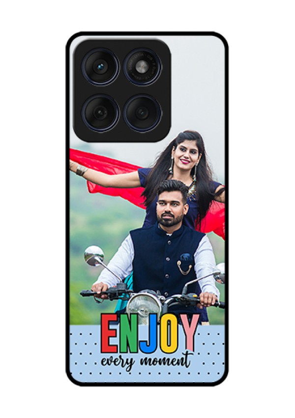 Edge 60 Fusion Custom Glass Phone Case - Enjoy Every Moment Design