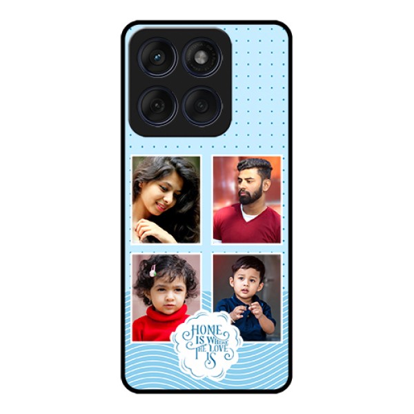 Edge 60 Fusion Custom Glass Phone Case - Cute Love Quote With 4 Pic Upload Design Edge 60 Fusion Custom Glass Phone Case - Cute Love Quote With 4 Pic Upload Design