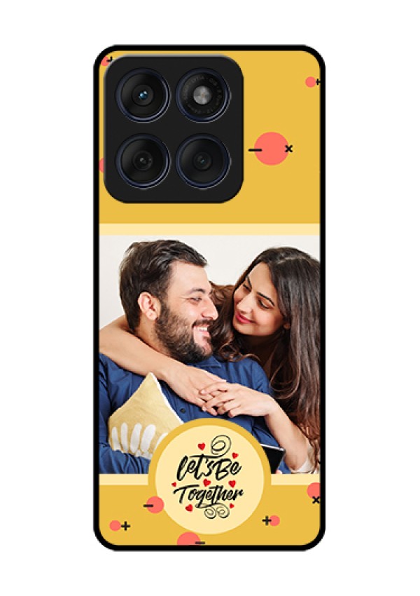 Edge 60 Fusion Custom Glass Phone Case - Lets Be Together Design