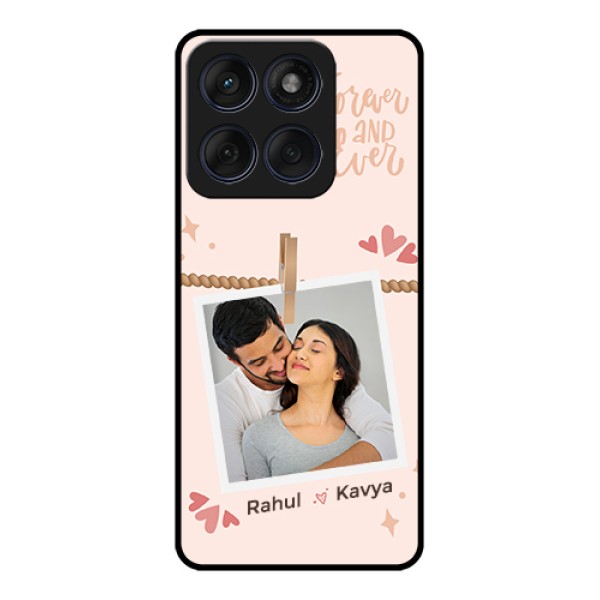 Edge 60 Fusion Custom Glass Phone Case - Forever And Ever Love Design