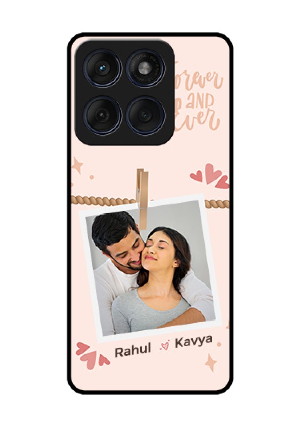 Edge 60 Fusion Custom Glass Phone Case - Forever And Ever Love Design
