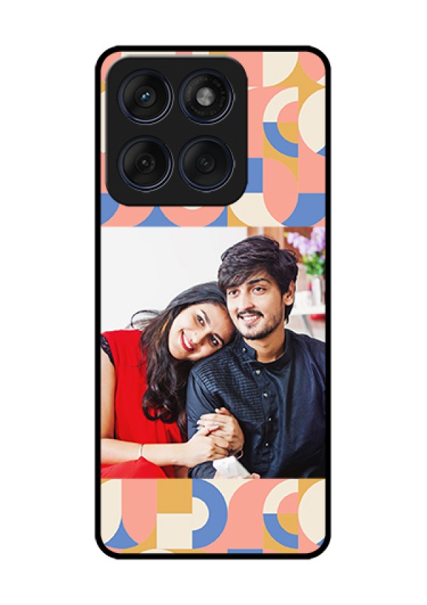Edge 60 Fusion Custom Glass Phone Case - Semi - Circle Maze Pattern Design