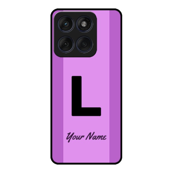 Edge 60 Fusion Custom Glass Phone Case - Tricolor Custom Text Design