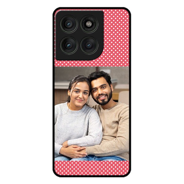 Motorola Edge 60 Pro 5G Custom Glass Phone Case - White Dotted Design