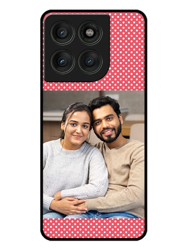 Custom Motorola Edge 60 Pro 5G Custom Glass Phone Case - White Dotted Design