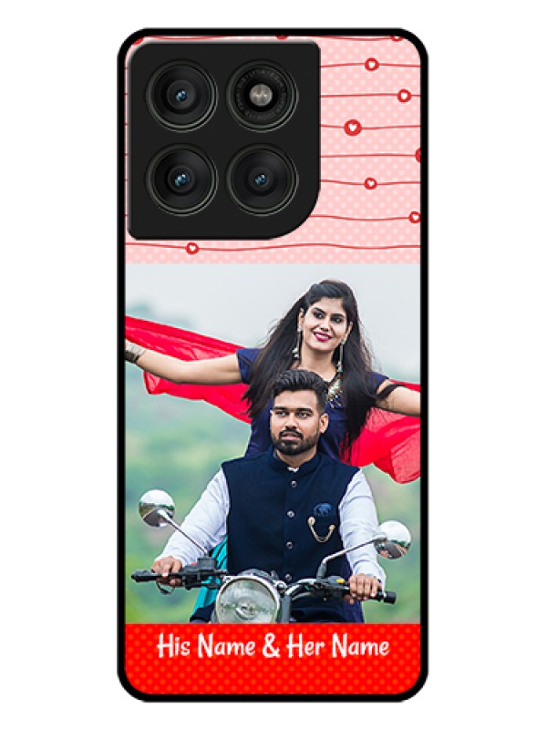 Custom Motorola Edge 60 Pro 5G Custom Glass Phone Case - Red Pattern Case Design