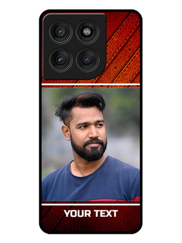 Custom Motorola Edge 60 Pro 5G Custom Glass Phone Case - Leather Phone Case Design