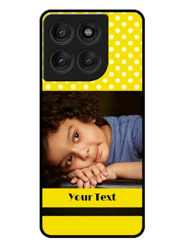 Custom Motorola Edge 60 Pro 5G Custom Glass Phone Case - Bright Yellow Case Design