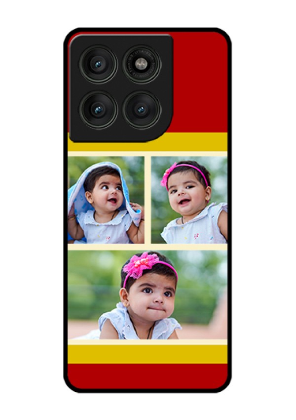 Motorola Edge 60 Pro 5G Custom Glass Phone Case - Multiple Pic Upload Design