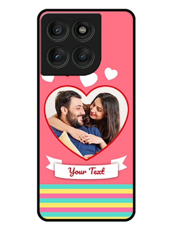 Custom Motorola Edge 60 Pro 5G Custom Glass Phone Case - Love Shapes Doodle Design