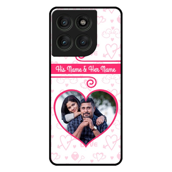 Motorola Edge 60 Pro 5G Custom Glass Phone Case - Heart Shape Love Design