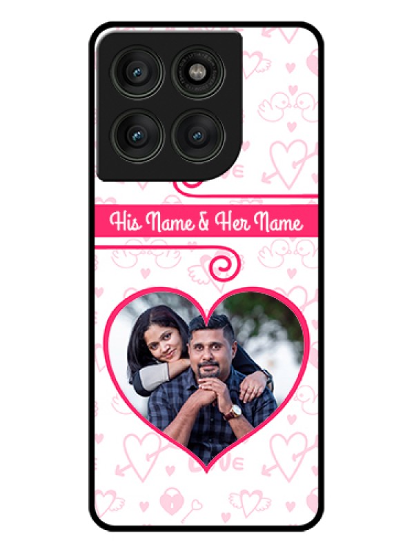 Custom Motorola Edge 60 Pro 5G Custom Glass Phone Case - Heart Shape Love Design