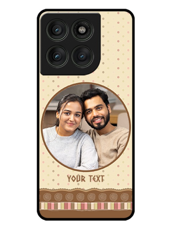 Custom Motorola Edge 60 Pro 5G Custom Glass Phone Case - Brown Dotted Mobile Case Design