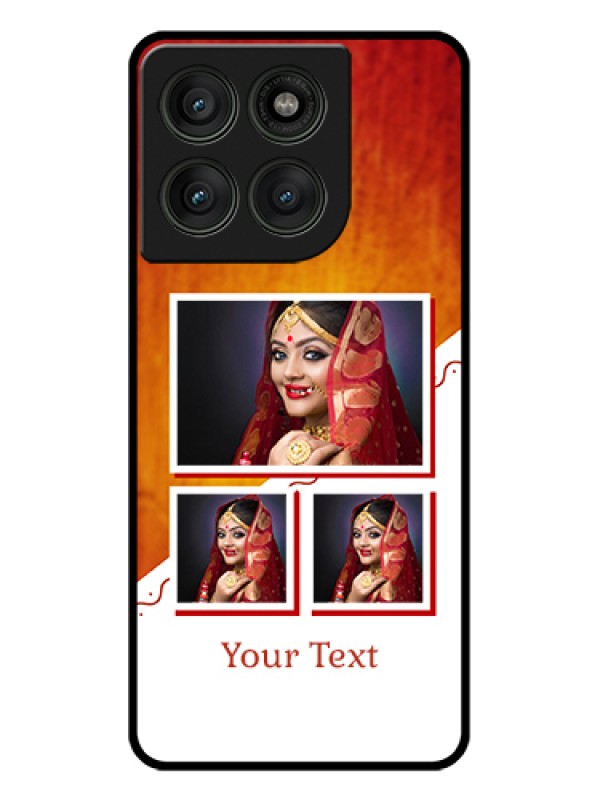 Custom Motorola Edge 60 Pro 5G Custom Glass Phone Case - Wedding Memories Design