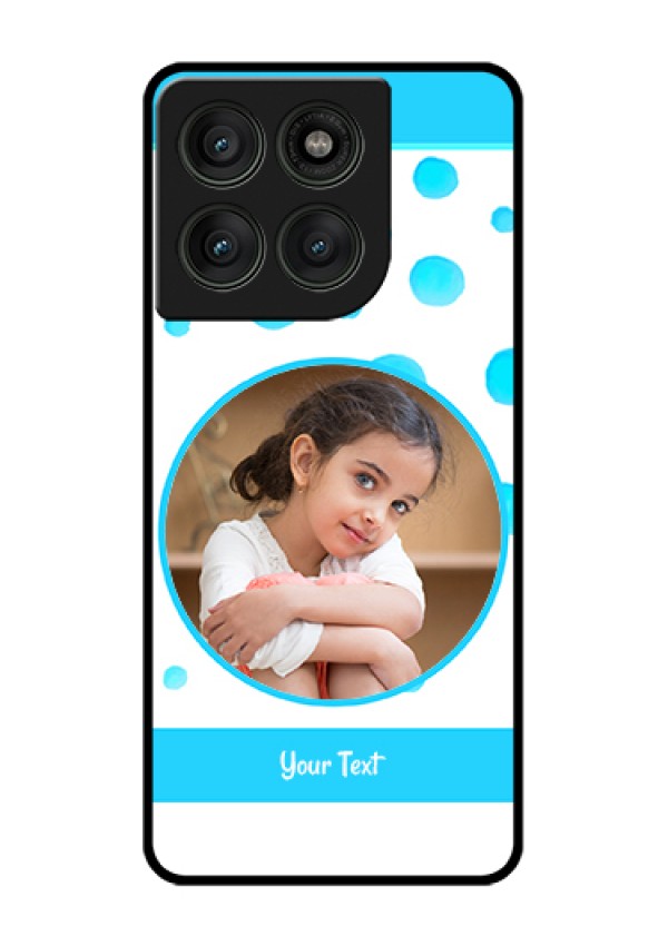 Motorola Edge 60 Pro 5G Custom Glass Phone Case - Blue Bubbles Pattern Design