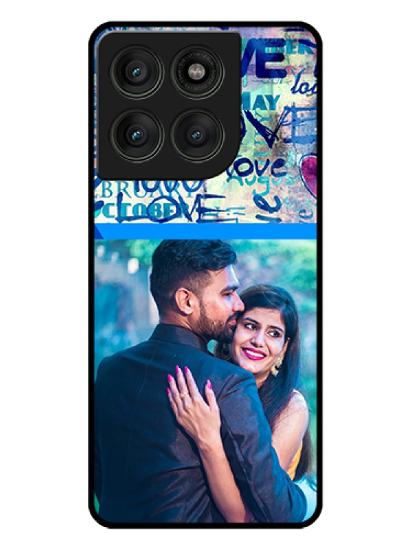 Custom Motorola Edge 60 Pro 5G Custom Glass Phone Case - Colorful Love Design