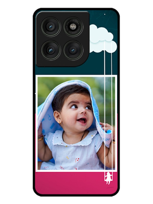 Custom Motorola Edge 60 Pro 5G Custom Glass Phone Case - Cute Girl With Cloud Design