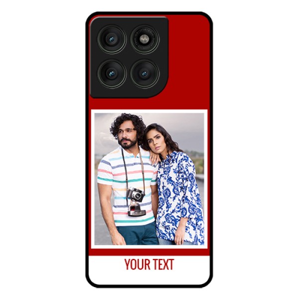 Motorola Edge 60 Pro 5G Custom Glass Phone Case - Red Color Design