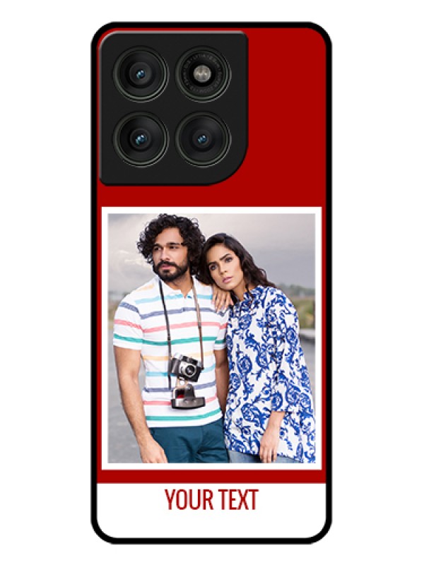 Custom Motorola Edge 60 Pro 5G Custom Glass Phone Case - Red Color Design