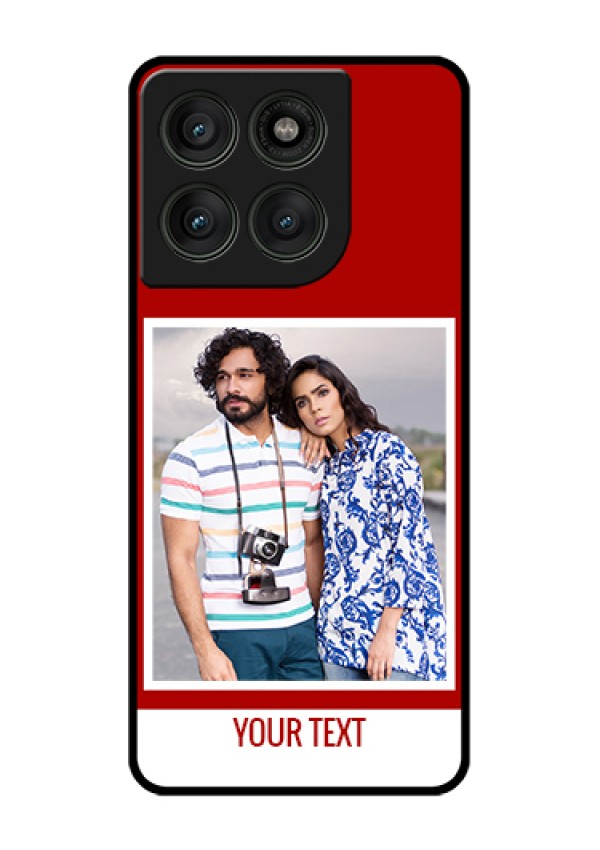 Motorola Edge 60 Pro 5G Custom Glass Phone Case - Red Color Design