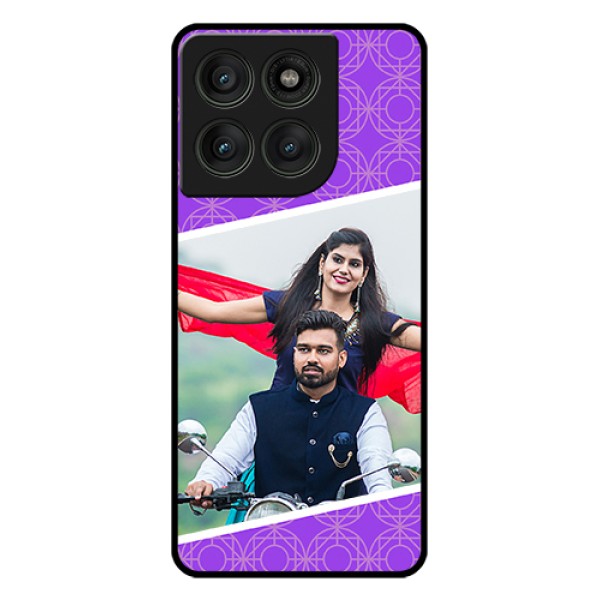 Motorola Edge 60 Pro 5G Custom Glass Phone Case - Violet Color Pattern Design Motorola Edge 60 Pro 5G Custom Glass Phone Case - Violet Color Pattern Design