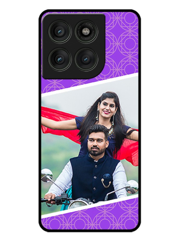 Custom Motorola Edge 60 Pro 5G Custom Glass Phone Case - Violet Color Pattern Design