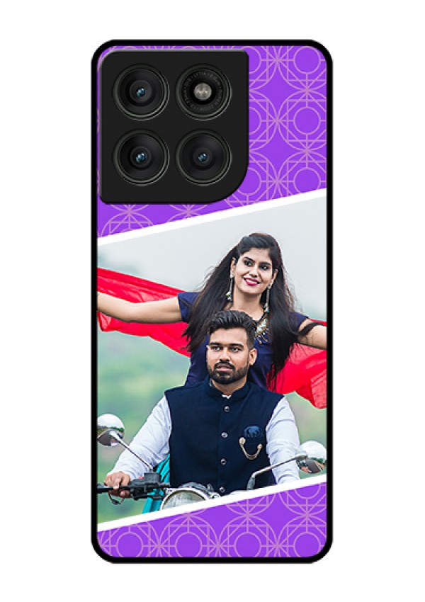 Motorola Edge 60 Pro 5G Custom Glass Phone Case - Violet Color Pattern Design