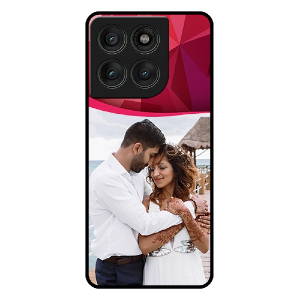Motorola Edge 60 Pro 5G Custom Glass Phone Case - Red Abstract Design