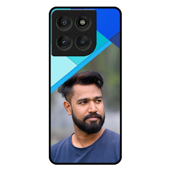 Motorola Edge 60 Pro 5G Custom Glass Phone Case - Blue Pattern Design