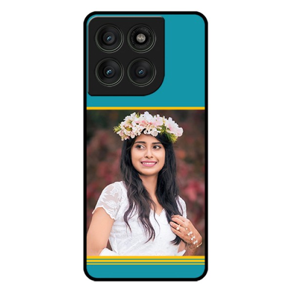 Motorola Edge 60 Pro 5G Custom Glass Phone Case - Yellow & Blue Design