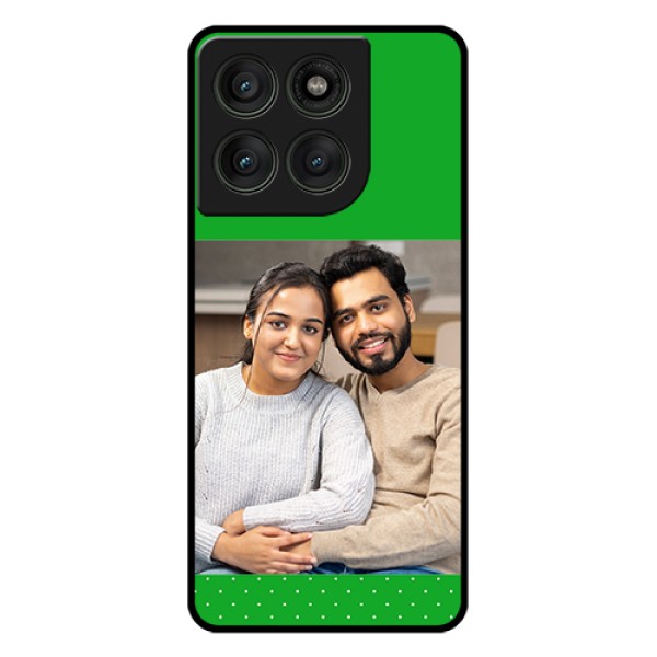 Motorola Edge 60 Pro 5G Custom Glass Phone Case - Green Pattern Design