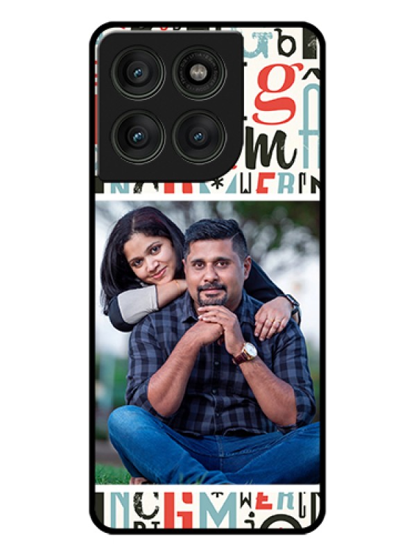 Custom Motorola Edge 60 Pro 5G Custom Glass Phone Case - Alphabet Design