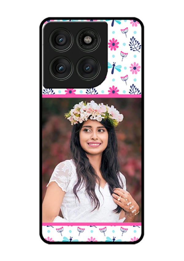 Motorola Edge 60 Pro 5G Custom Glass Phone Case - Colorful Flower Design