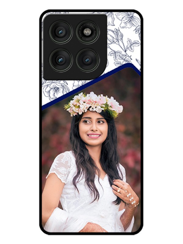 Custom Motorola Edge 60 Pro 5G Custom Glass Phone Case - Classy Floral Design