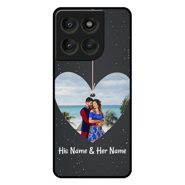 Motorola Edge 60 Pro 5G Custom Glass Phone Case - Hanging Heart Design