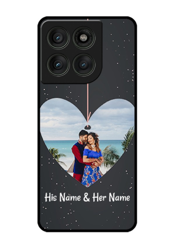 Motorola Edge 60 Pro 5G Custom Glass Phone Case - Hanging Heart Design