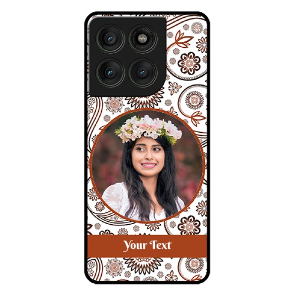 Motorola Edge 60 Pro 5G Custom Glass Phone Case - Abstract Flower Design