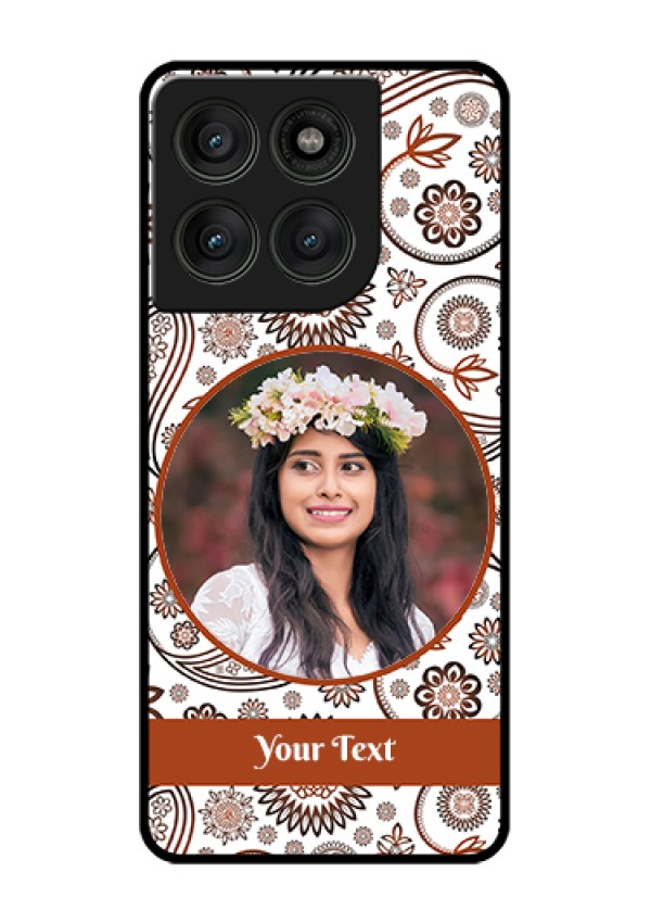 Motorola Edge 60 Pro 5G Custom Glass Phone Case - Abstract Flower Design