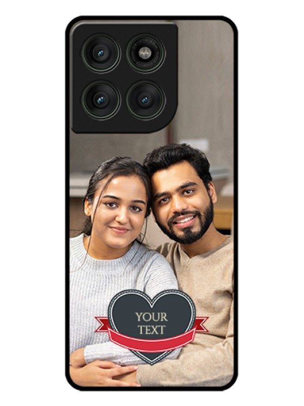 Custom Motorola Edge 60 Pro 5G Custom Glass Phone Case - Just Married Couple Design