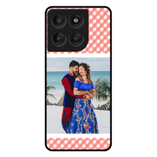 Motorola Edge 60 Pro 5G Custom Glass Phone Case - Pink Pattern Design